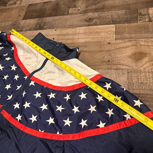 Vintage Pro Spirit American Flag Track Jacket Men’s Sz 2XL Runs Short - Picture 10 of 10